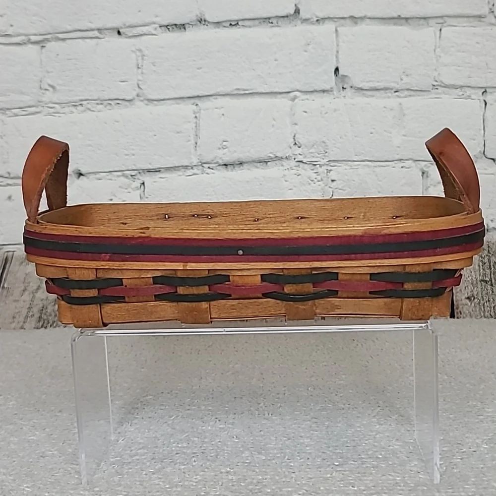 Gerald Henn Handmade Vintage 1995 “Workshop” Basket with Leather Strap Handles